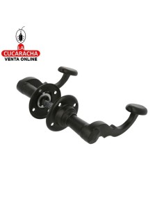 JUEGO MANILLAS PUERTA RUSTICO ZAMAK ROSETA ACERO MODELO 100R.