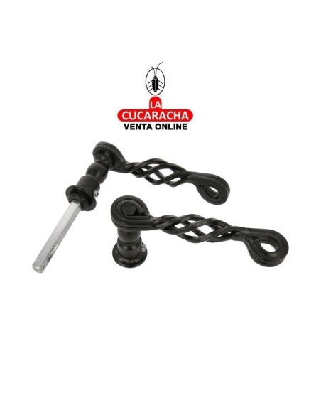 JUEGO MANILLAS PUERTA RUSTICO ZAMAK SIN PLACA MODELO 102SP.