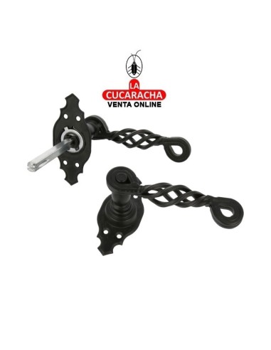 JUEGO MANILLAS PUERTA RUSTICO ZAMAK...