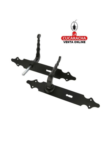 JUEGO MANILLAS RUSTICO ZAMAK PLACA...