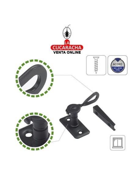 ALDABILLA ACERO CUÑA CIERRE CONTRAVENTANAS CON SOLAPE MODELO 12.