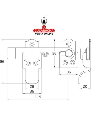 ALDABILLA ACERO CIERRE CONTRAVENTANAS...