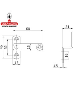 ALDABILLA ACERO CIERRE CONTRAVENTANAS CON SOLAPA MODELO 4.