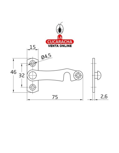 ALDABILLA ACERO CIERRE CONTRAVENTANAS... ALDABILLA ACERO CIERRE CONTRAVENTANAS...