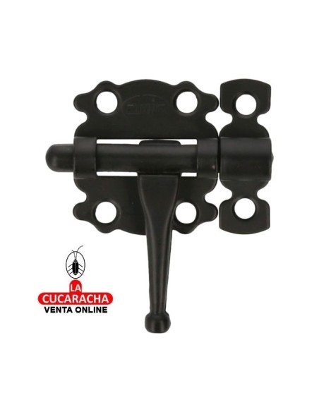 PASADOR RUSTICO ACERO NEGRO EJE ZAMAK DE SOBREPONER MODELO 484.