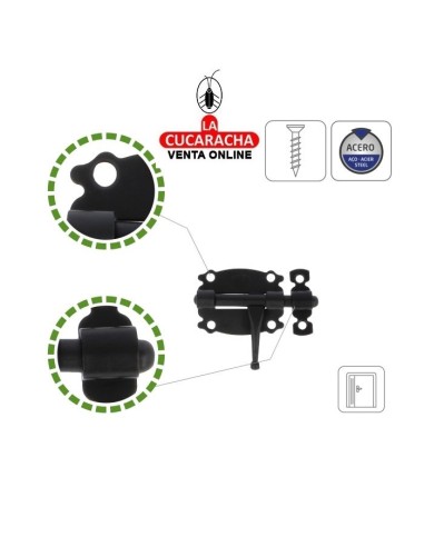 PASADOR RUSTICO ACERO NEGRO EJE ZAMAK... PASADOR RUSTICO ACERO NEGRO EJE ZAMAK...