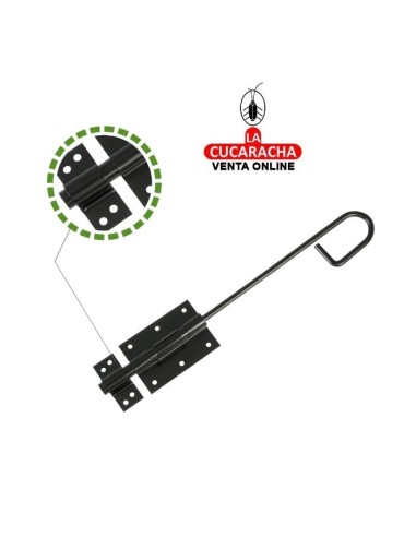 PASADOR VERTICAL RUSTICO ACERO NEGRO...