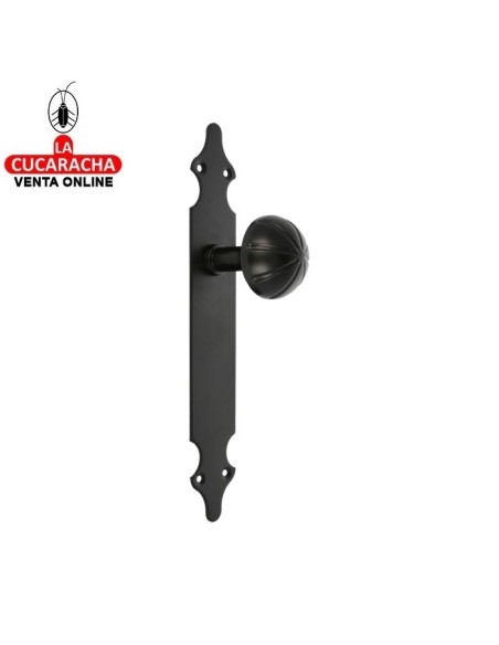 POMO DE ZAMAK GIRATORIO CON PLACA DE ACERO LISA MODELO 18.