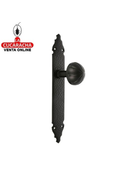 POMO DE ZAMAK GIRATORIO CON PLACA DE ACERO MARTILLEADA MODELO 19.