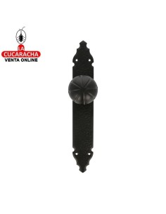 POMO DE ZAMAK GIRATORIO CON PLACA DE ACERO MARTILLEADA MODELO 19.