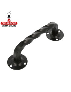 JUEGO 2-MANILLON RUSTICO ZAMAK ROSETA ACERO PUERTAS PASO MODELO 103.