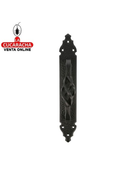 MANILLON RUSTICO ZAMAK PLACA MARTILLEADA ACERO PUERTAS PASO MODELO 104.
