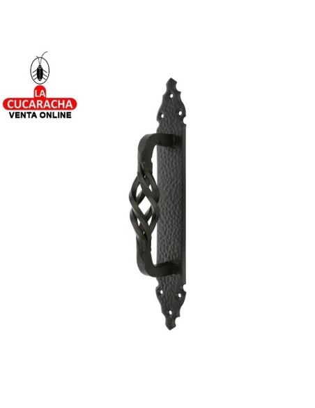 MANILLON RUSTICO ZAMAK PLACA MARTILLEADA ACERO PUERTAS PASO MODELO 104.
