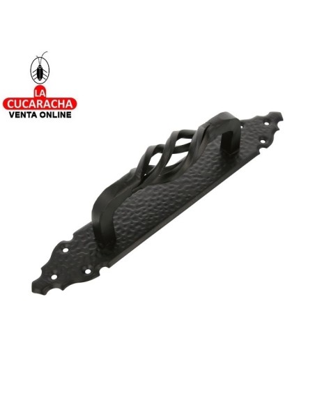 MANILLON RUSTICO ZAMAK PLACA MARTILLEADA ACERO PUERTAS PASO MODELO 104.