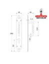 MANILLON RUSTICO ZAMAK PLACA MARTILLEADA ACERO BOCALLAVE PUERTAS PASO MODELO 105.