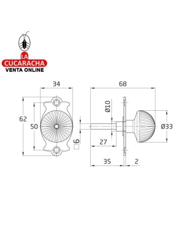 MULETILLA PUERTAS ZAMAK CON PLACA...
