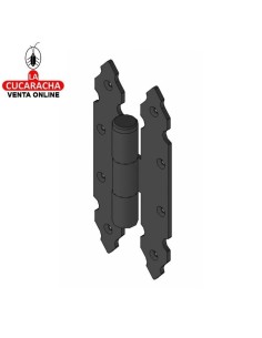 BISAGRA PUERTAS RUSTICA FIJA TIPO LIBRO LISA 200x90mm MODELO 9100.