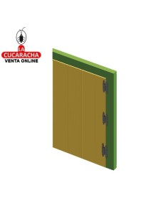 BISAGRA PUERTAS RUSTICA FIJA TIPO LIBRO LISA 200x90mm MODELO 9100.