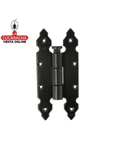 BISAGRA PUERTAS RUSTICA EXTRAIBLE TIPO LIBRO LISA 200x90mm MODELO 9110.