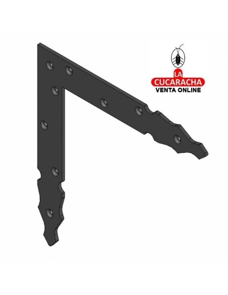 ESCUADRA GOTICA ACERO REFUERZO PUERTAS Y VENTANAS 300X240MM MODELO 8510.