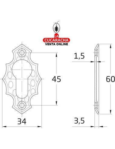 BOCALLAVE RUSTICA ACERO VERTICAL...