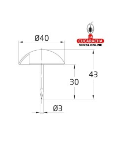 BLISTER 4-CLAVO ORNAMENTAL RUSTICO ACERO CABEZA REDONDA MODELO 4.