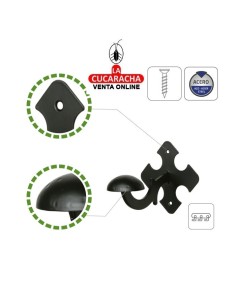 BLISTER COLGADOR ROPA RUSTICO ACERO 90X90X100MM MODELO 100.