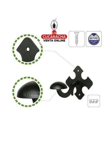 BLISTER COLGADOR ROPA RUSTICO ACERO...