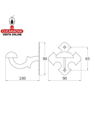 BLISTER COLGADOR ROPA RUSTICO ACERO...
