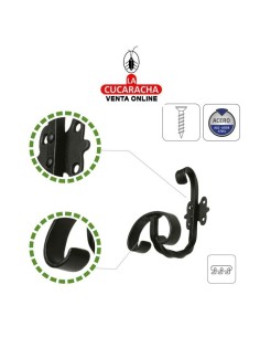 BLISTER COLGADOR ROPA RUSTICO ACERO 120X80X90MM MODELO 101.