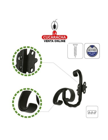 BLISTER COLGADOR ROPA RUSTICO ACERO...