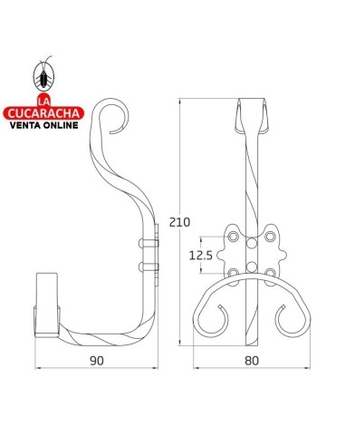 COLGADOR ROPA RUSTICO ACERO...
