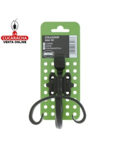 BLISTER COLGADOR ROPA RUSTICO ACERO 120X80X90MM MODELO 101.