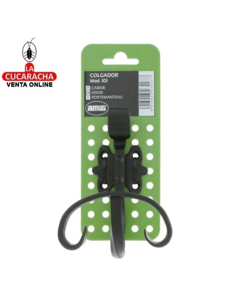 BLISTER COLGADOR ROPA RUSTICO ACERO 120X80X90MM MODELO 101.