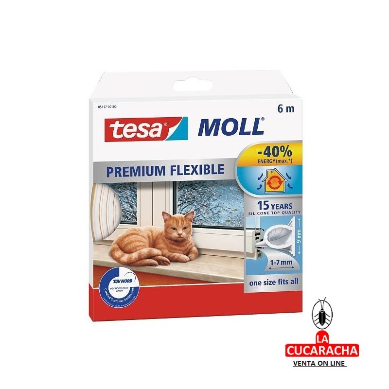 BURLETE TESA SILICONA TRANSP. 9MM.X6MTS.