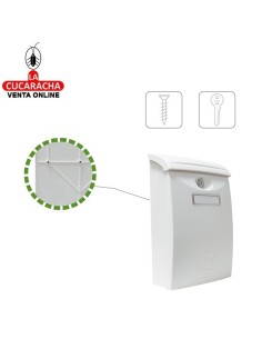 Buzón Exterior Plástico ranura superior puerta con cerradura Modelo 7.