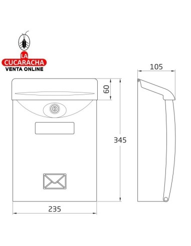 Buzón Exterior Plástico ranura...