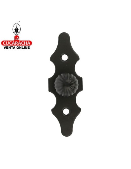 BLISTER ESCUDO TIRADOR PUERTAS RUSTICO ACERO 92X30MM MODELO 101.