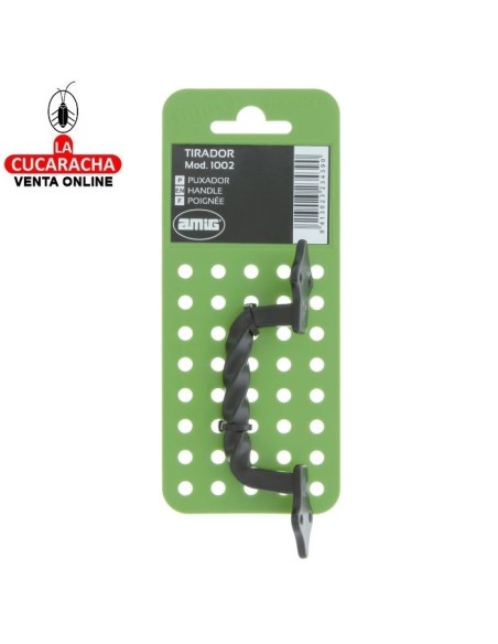 BLISTER TIRADOR ACERO SIN PLACA PUERTAS RUSTICO MODELO 1002.