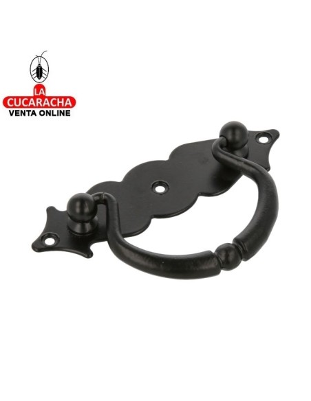 BLISTER TIRADOR HORIZONTAL CON ANILLA Y PLACA LISA PUERTAS RUSTICO ACERO MODELO 1003.