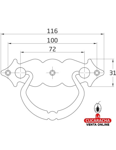 BLISTER TIRADOR HORIZONTAL CON ANILLA...