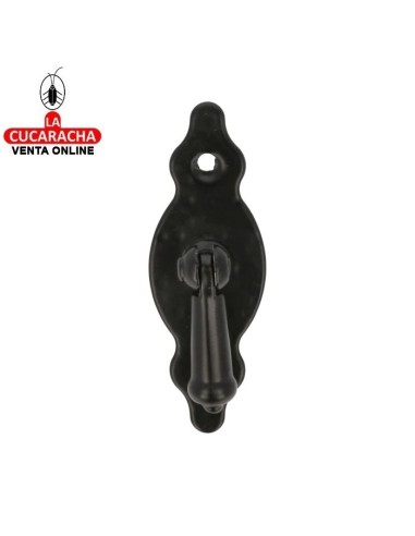 BLISTER TIRADOR ACERO VERTICAL CON ANILLA PLACA MARTILLEADA PUERTAS RUSTICO MODELO 1005.