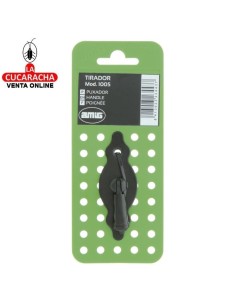 BLISTER TIRADOR ACERO VERTICAL CON ANILLA PLACA MARTILLEADA PUERTAS RUSTICO MODELO 1005.