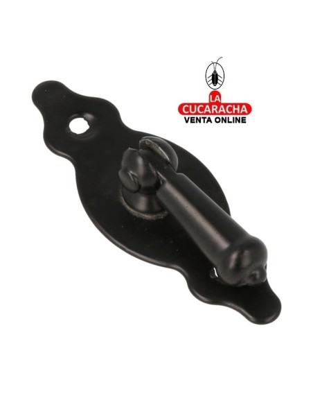 BLISTER TIRADOR VERTICAL CON ANILLA PLACA MARTILLEADA PUERTAS RUSTICO ACERO MODELO 1005.