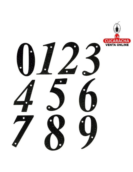 BLISTER NUMEROS FORJA RUSTICO INTERIOR Y EXTERIOR ACERO.