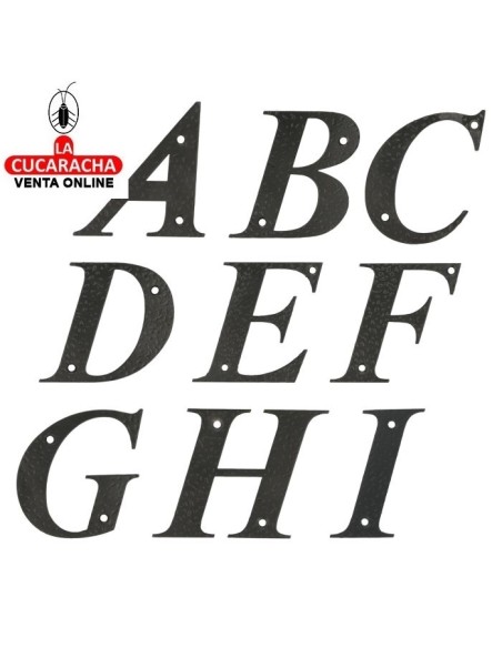 BLISTER LETRAS FORJA RUSTICO INTERIOR Y EXTERIOR ACERO.