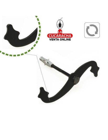 BLISTER RETENEDOR RUSTICO CONTRAVENTANA ACERO TIPO S MODELO 1.