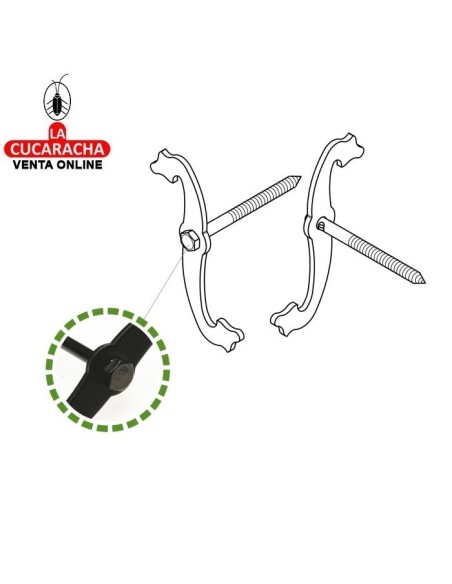 BLISTER RETENEDOR RUSTICO CONTRAVENTANA ACERO TIPO S MODELO 1.