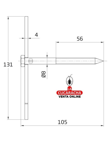 BLISTER RETENEDOR RUSTICO CONTRAVENTANA ACERO TIPO S MODELO 1.