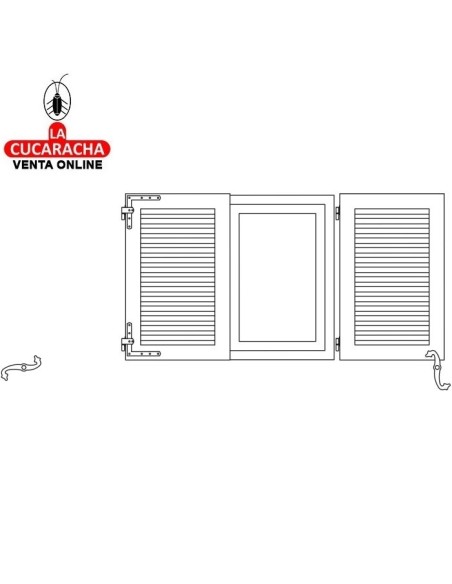 BLISTER RETENEDOR RUSTICO CONTRAVENTANA ACERO TIPO S MODELO 1.